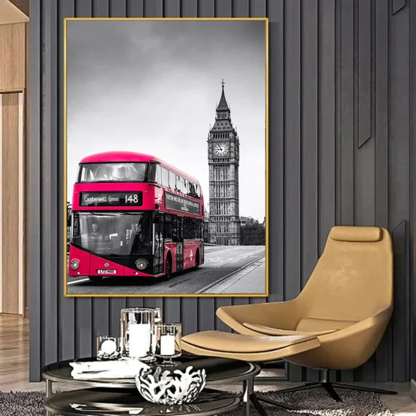 Londra Eternă - Tablou Alb Rosu