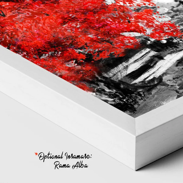Paris Mon Amour - Tablou Alb Rosu