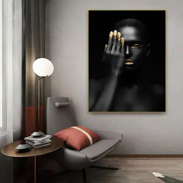 Întuneric în Lumină - Tablou Negru Auriu