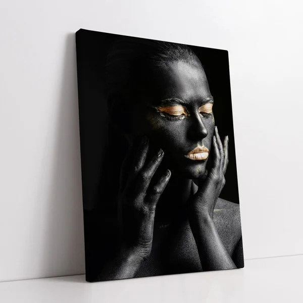 Meditație Profundă - Tablou Negru Auriu