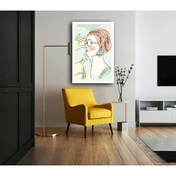 Tablou One Line Art - Ecou de Lumină, decor modern pentru interior rafinat