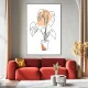Tablou One Line Art - Frunze Suave, tablou canvas minimalist pentru spații aerisite și moderne
