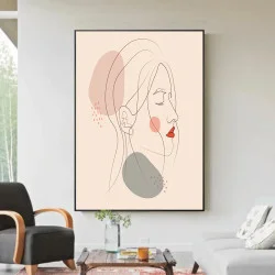 Tablou One Line Art - Esența Eleganței, tablou minimalist pentru living modern