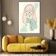 Tablou One Line Art - Adierea Inimii, tablou canvas minimalist nordic, inspirație pentru interioare elegante