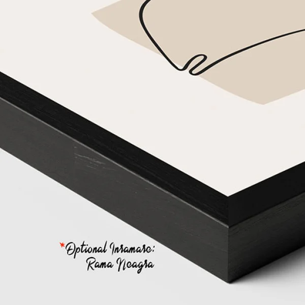 Tablou One Line Art - Silueta unui Gând, tablou design modern, natural pentru casă contemporană