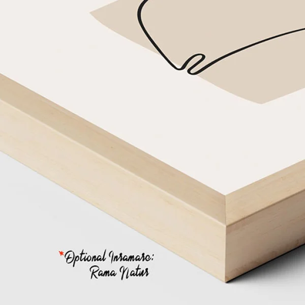 Tablou One Line Art - Silueta unui Gând, tablou design modern, natural pentru casă contemporană