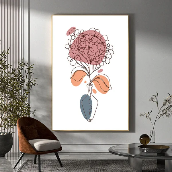 Tablou One Line Art - Fără Început, tablou canvas contemporan pentru design interior rafinat
