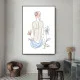 Tablou One Line Art - Profilul Eleganței, tablou line art pentru spații moderne cu influențe nordice