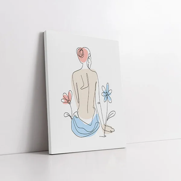 Tablou One Line Art - Profilul Eleganței, tablou line art pentru spații moderne cu influențe nordice