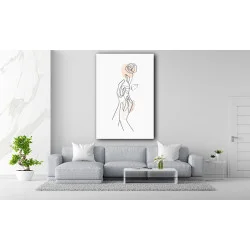 Tablou One Line Art - Tăceri Desenate, tablou elegant line art pentru living și birou