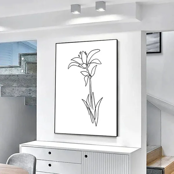 Tablou One Line Art - Răspântii de Lumină, tablou minimalist artistic pentru living