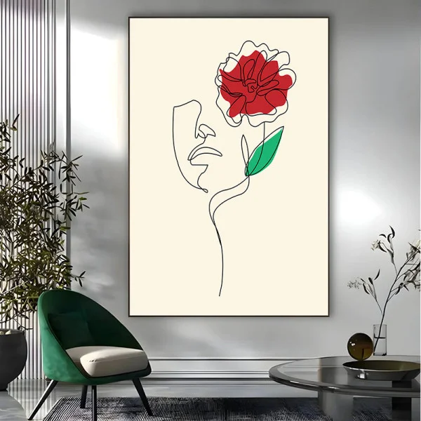 Tablou One Line Art - Amprenta Clipei, tablou elegant pentru living, dormitor, birou sau hol