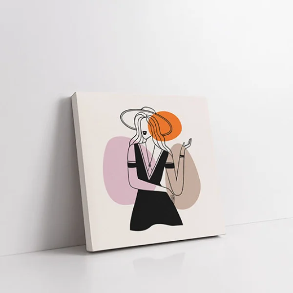Tablou One Line Art - Grație în Mișcare, tablou canvas modern pentru birouri și spații creative
