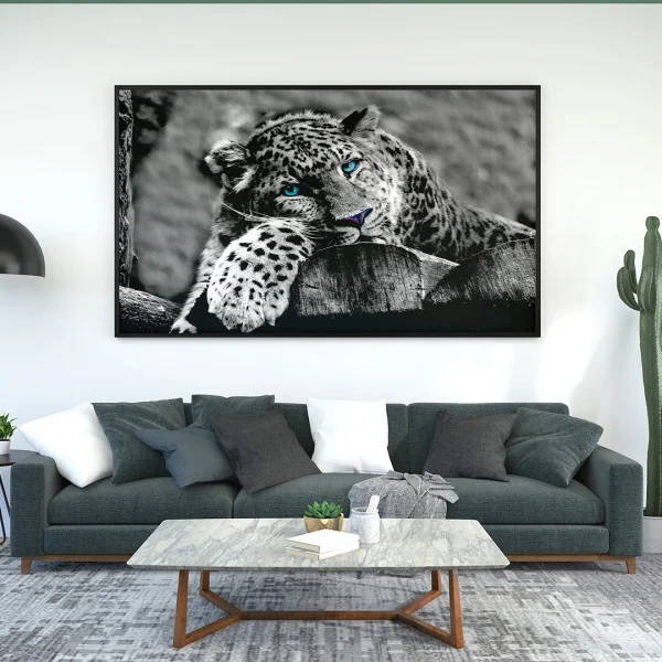 Leopard cu ochi albastri - Tablou Animale Salbatice