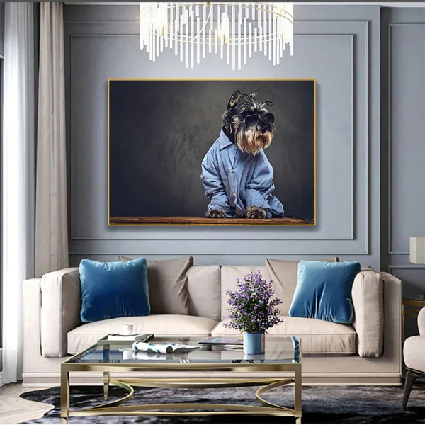 Schnauzer elegant - Tablou Caini
