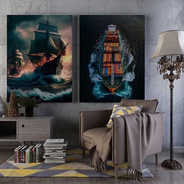 Marea albastru giuvaer - Set 2 Tablouri Marea albastru giuvaer - Set 2 Tablouri