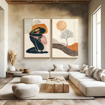 Poezie cu Sens - Set 2 Tablouri Boho