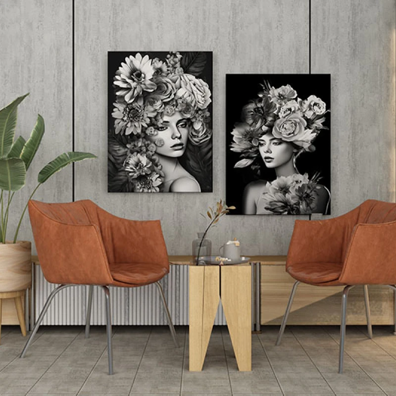 Femei si Flori - Set 2 Tablouri Femei si Flori - Set 2 Tablouri