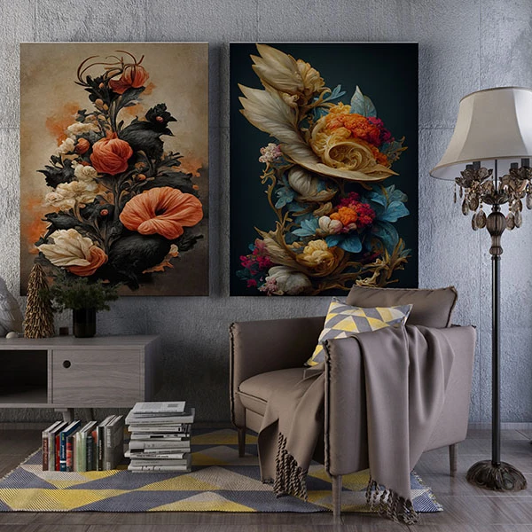 Flori din Hartie - Set 2 Tablouri