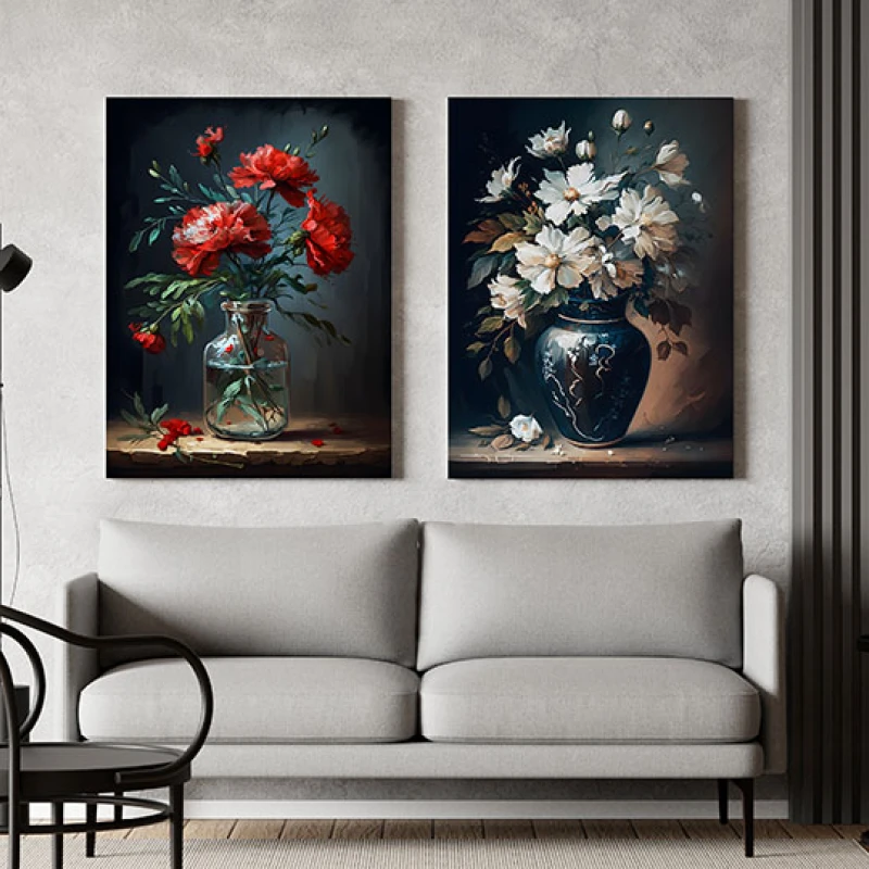 Aranjamente Florale - Set 2 Tablouri