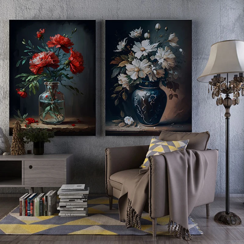 Aranjamente Florale - Set 2 Tablouri