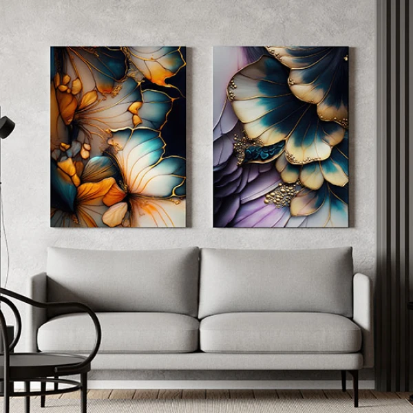 Flori de Marmura - Set 2 Tablouri