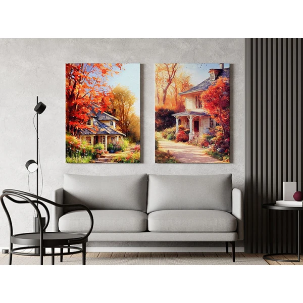 Casute in Natura - Set 2 Tablouri