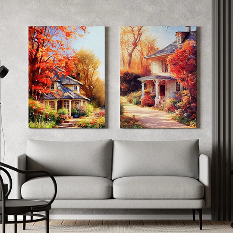 Casute in Natura - Set 2 Tablouri Casute in Natura - Set 2 Tablouri
