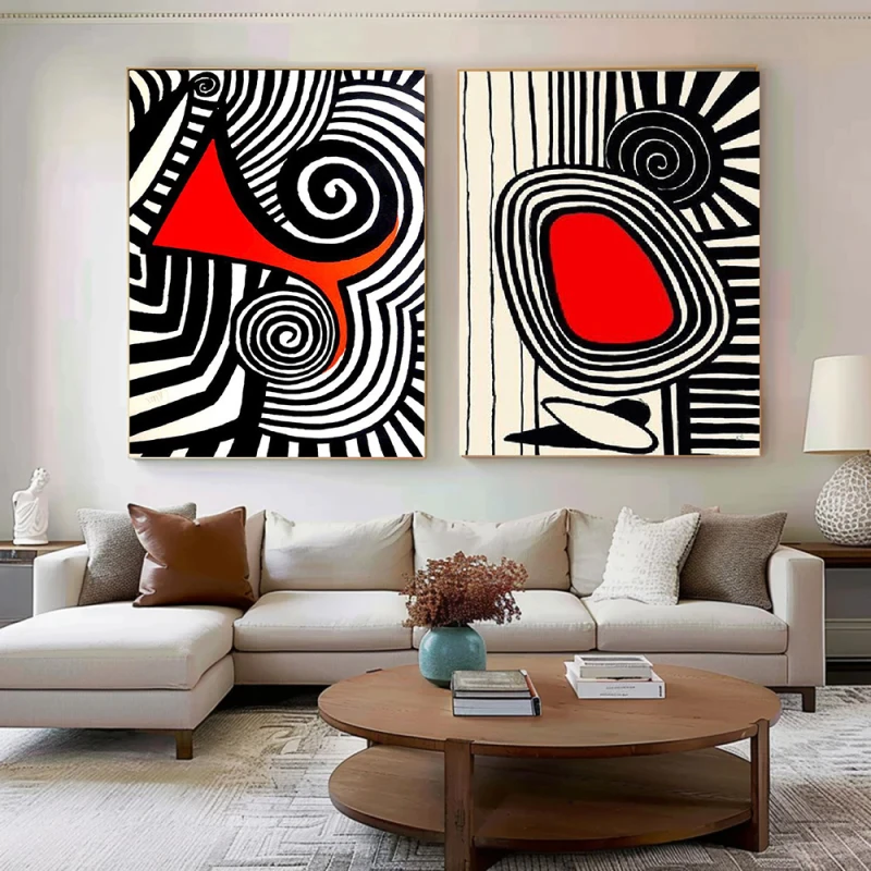 Accente Vizuale - Set 2 Tablouri Abstracte