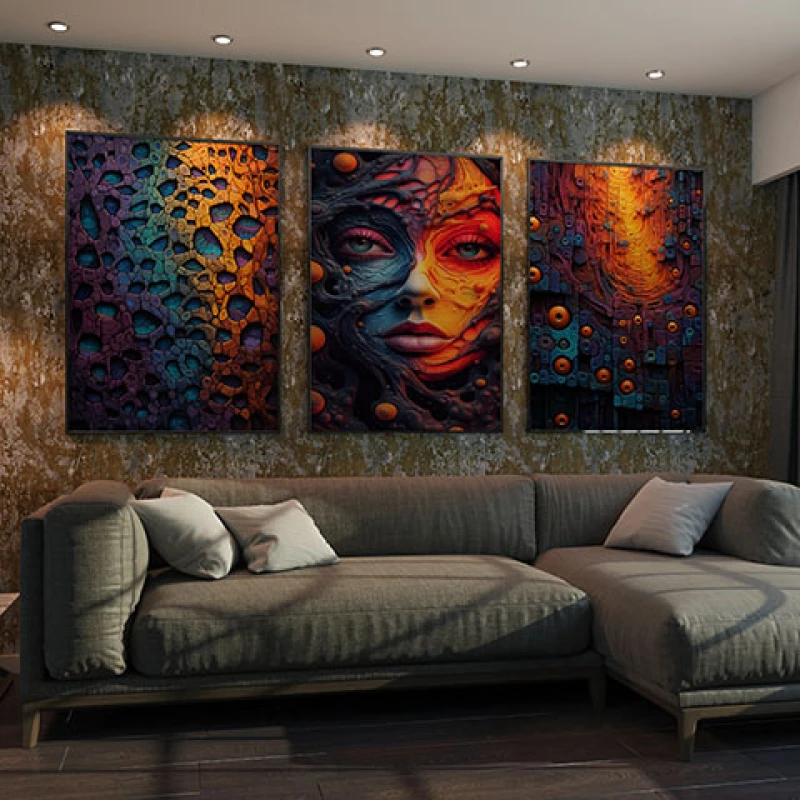 Metamorfoza Gratiei Feminine - Set 3 Tablouri