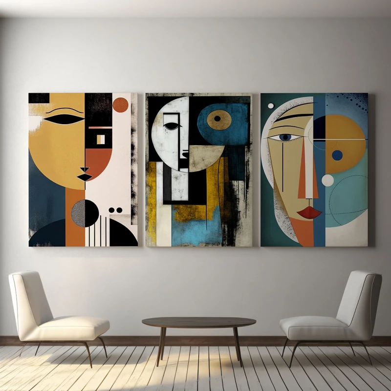 Portretul Fluid al Valorii Umane - Set 3 Tablouri