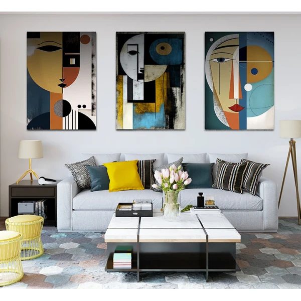 Portretul Fluid al Valorii Umane - Set 3 Tablouri