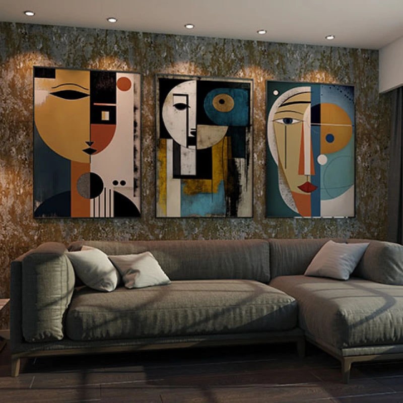 Portretul Fluid al Valorii Umane - Set 3 Tablouri