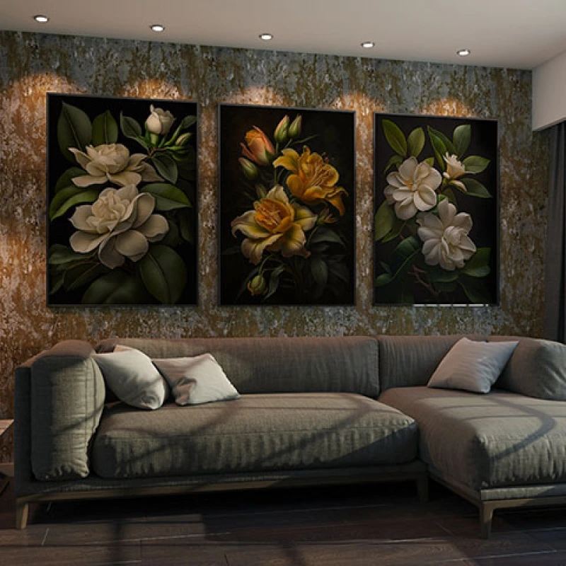 Verde Crud - Set 3 Tablouri Verde Crud - Set 3 Tablouri
