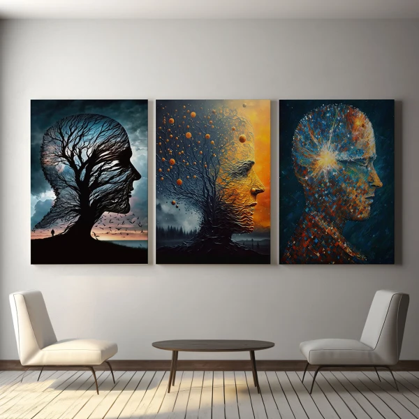 Inefabila Evolutie Umana - Set 3 Tablouri