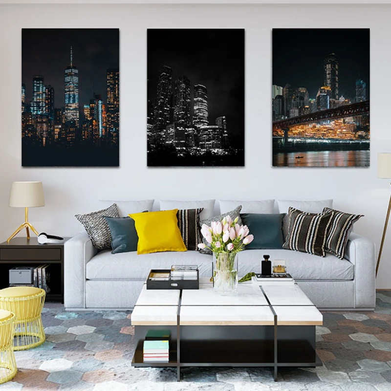 Nocturna Urbana - Set 3 Tablouri