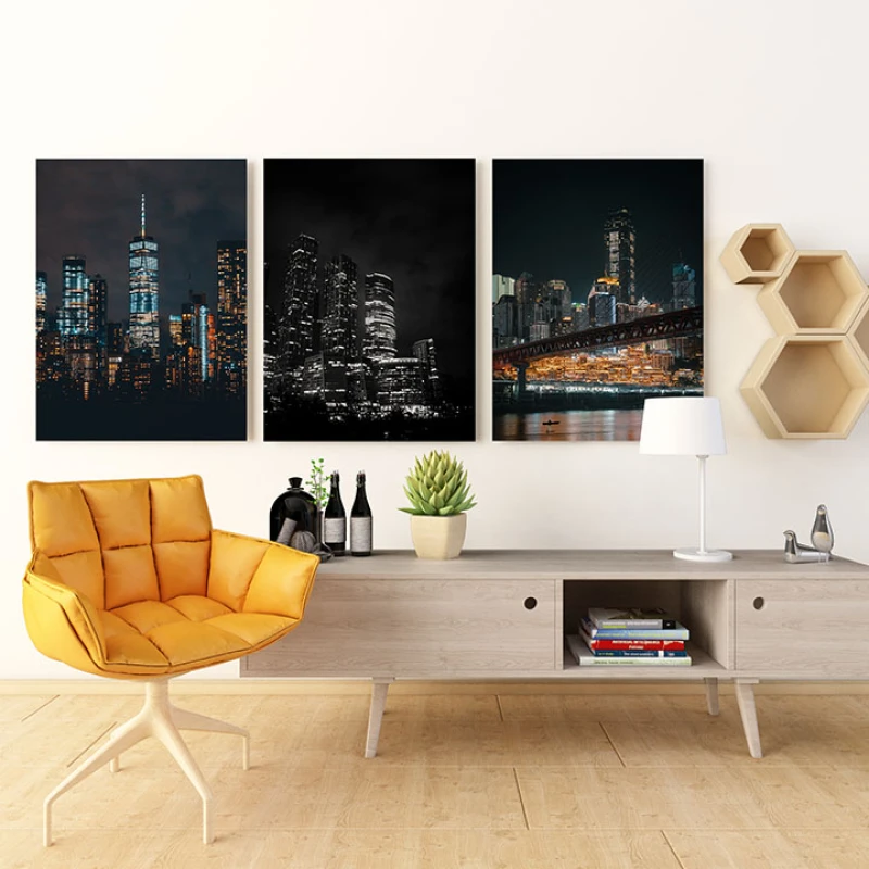 Nocturna Urbana - Set 3 Tablouri