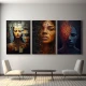 Portrete Feminine in Mozaice Emotionale - Set 3 Tablouri