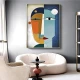 Dualitatea Cosmica a Chipului Masculin - Tablou Abstract