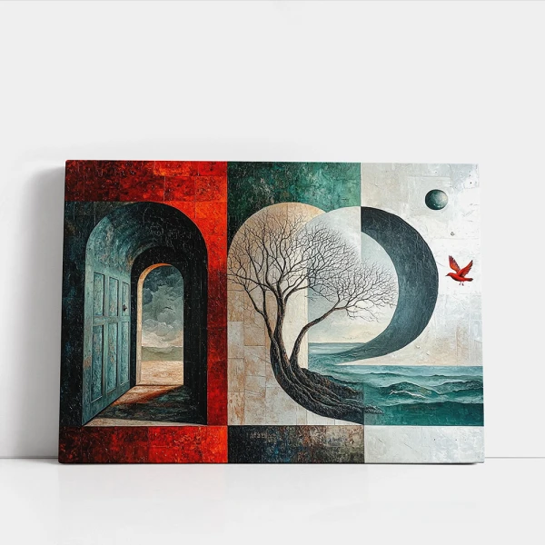 Tablou Abstract Umbra unui Copac – Canvas Premium Modern pentru Living și Birou