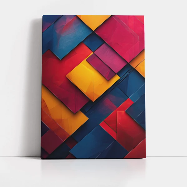 Tablou Abstract Texturi de Culoare – Canvas Premium Vertical pentru Decor Modern