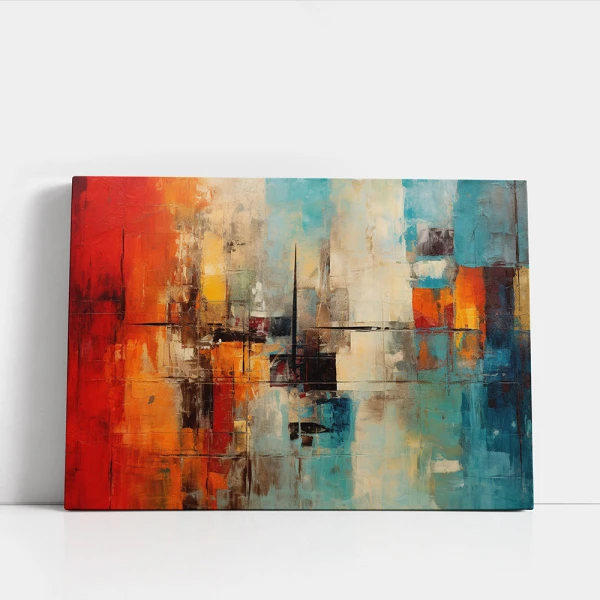Tablou Abstract Multicolor - Zori de Zi, Dinamism și Stil