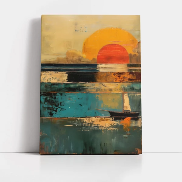 Tablou canvas abstract zen – Ape Liniștite, decor relaxant pentru living modern