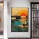 Tablou canvas abstract zen – Ape Liniștite, decor relaxant pentru living modern