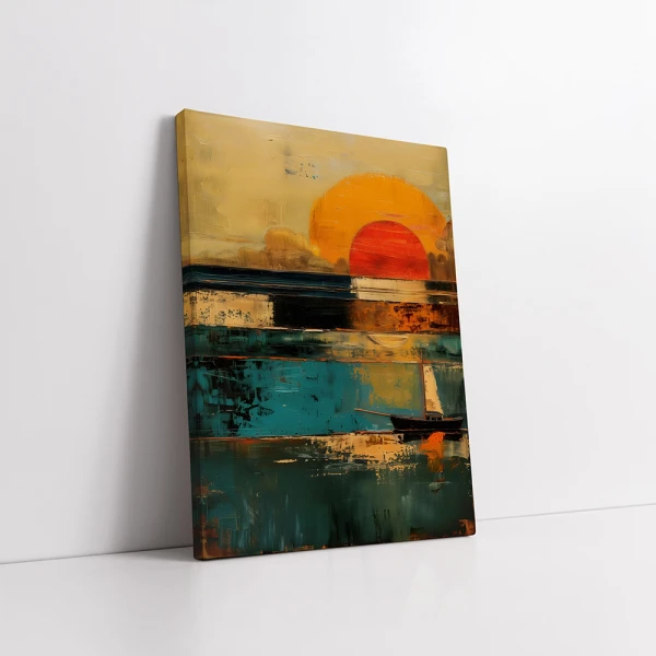 Tablou canvas abstract zen – Ape Liniștite, decor relaxant pentru living modern Tablou canvas abstract zen – Ape Liniștite, decor relaxant pentru living modern