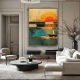 Tablou canvas abstract zen – Ape Liniștite, decor relaxant pentru living modern