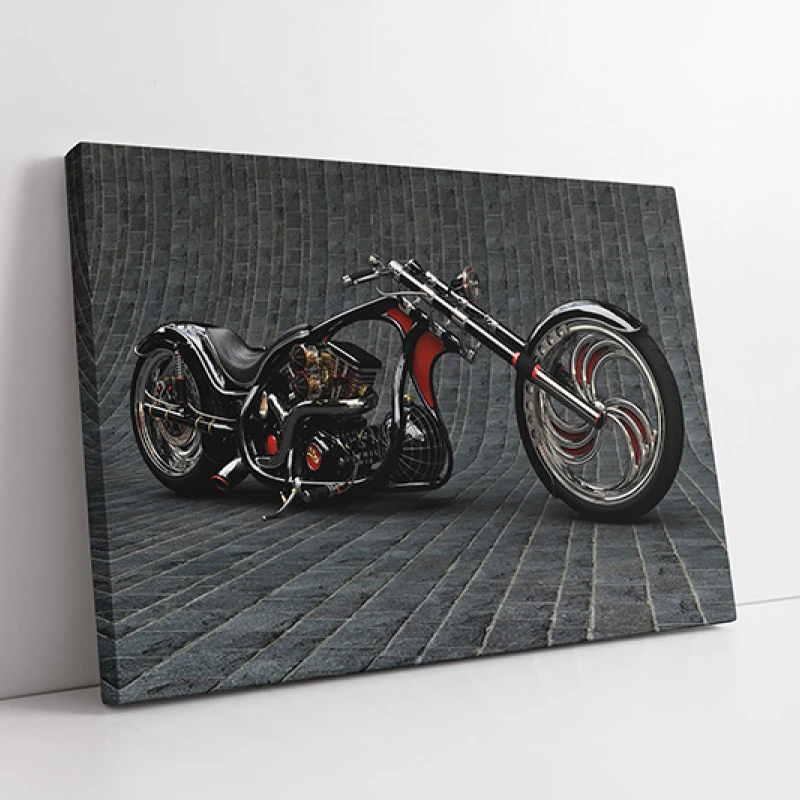 Motocicleta custom chopper - Tablou auto moto