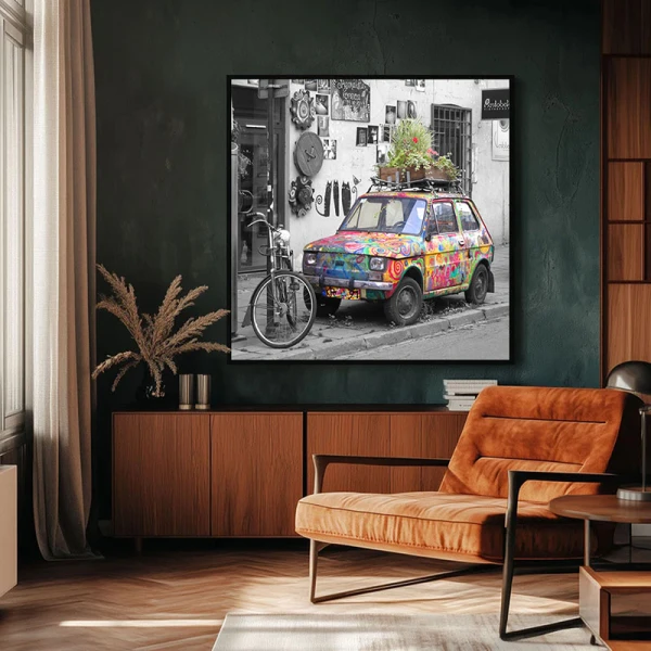 Masinuta cu grafiti - Tablou auto moto