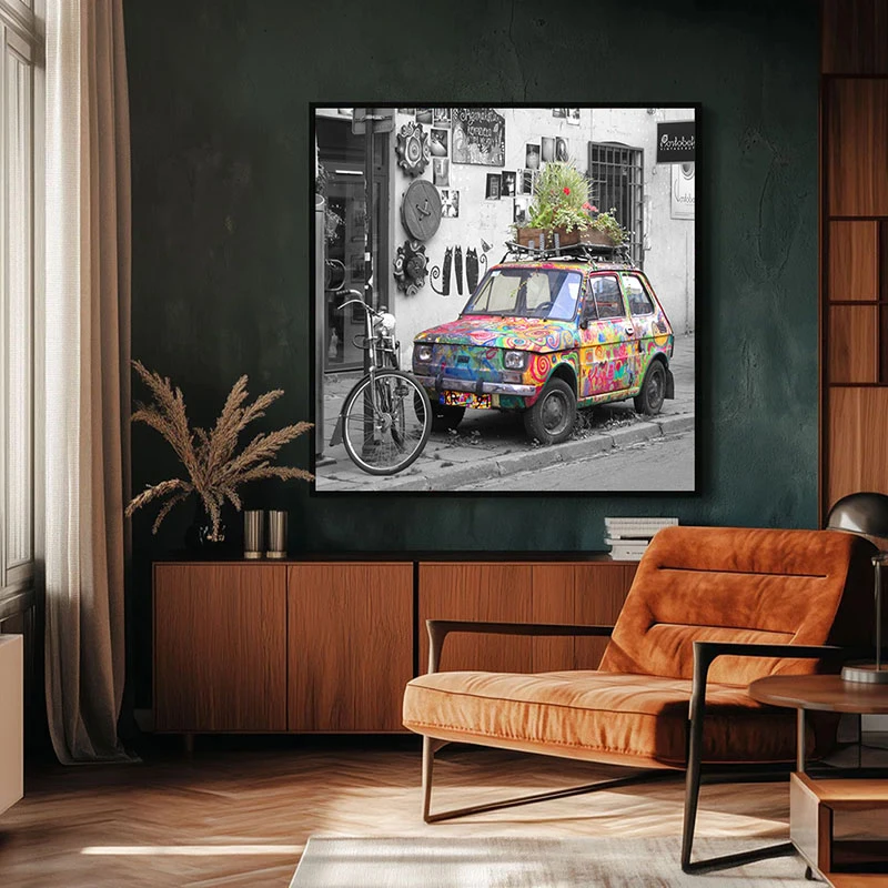 Masinuta cu grafiti - Tablou auto moto