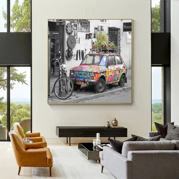 Masinuta cu grafiti - Tablou auto moto Masinuta cu grafiti - Tablou auto moto